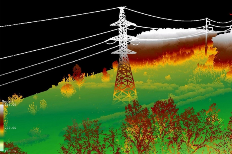 TOPODRONE LiDAR for power line monitoring