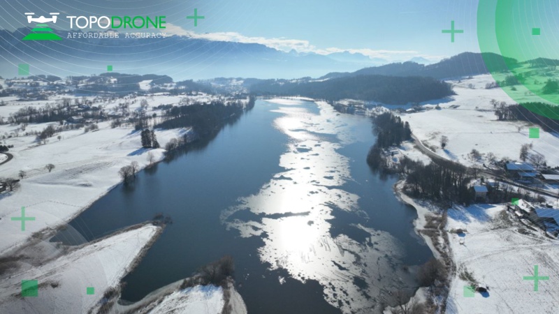 TOPODRONE LIDAR AND BATYMETRIC SURVEY OF LUC DE BRET IN SWITZERLAND