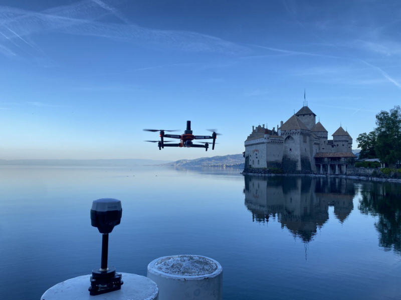 3D modeling of cultural heritage Chillon Castle by TOPODRONE AUTEL EVO II PRO PPK