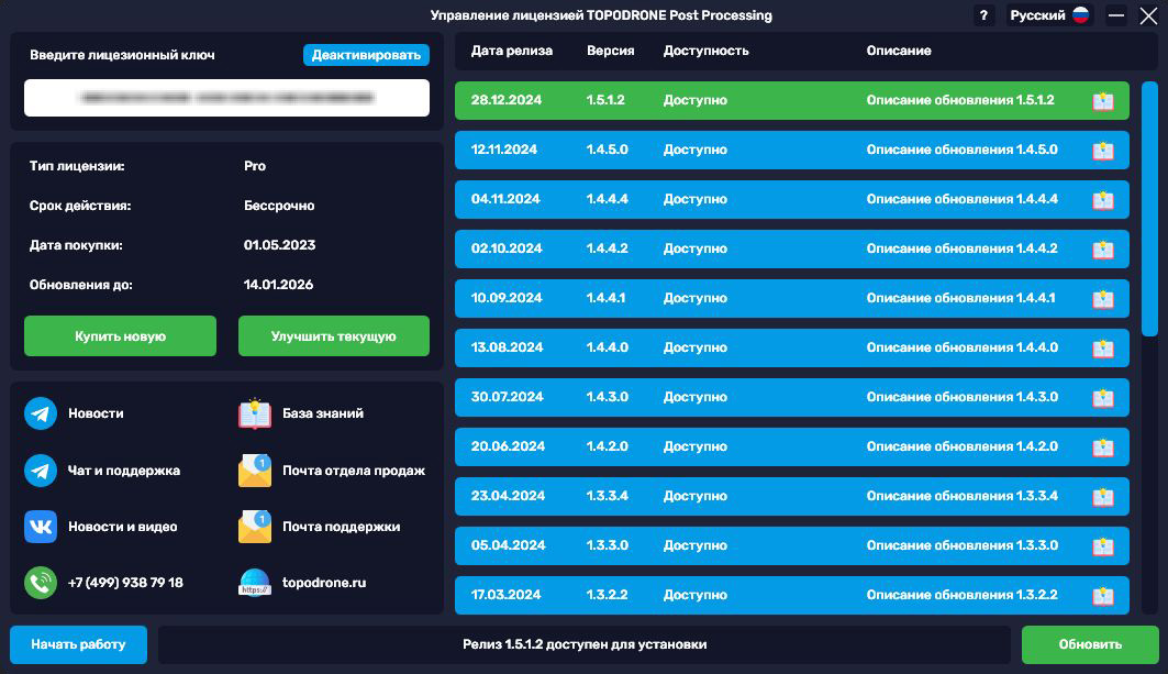 NEW TOPODRONE POST PROCESSING LICENSE SYSTEM