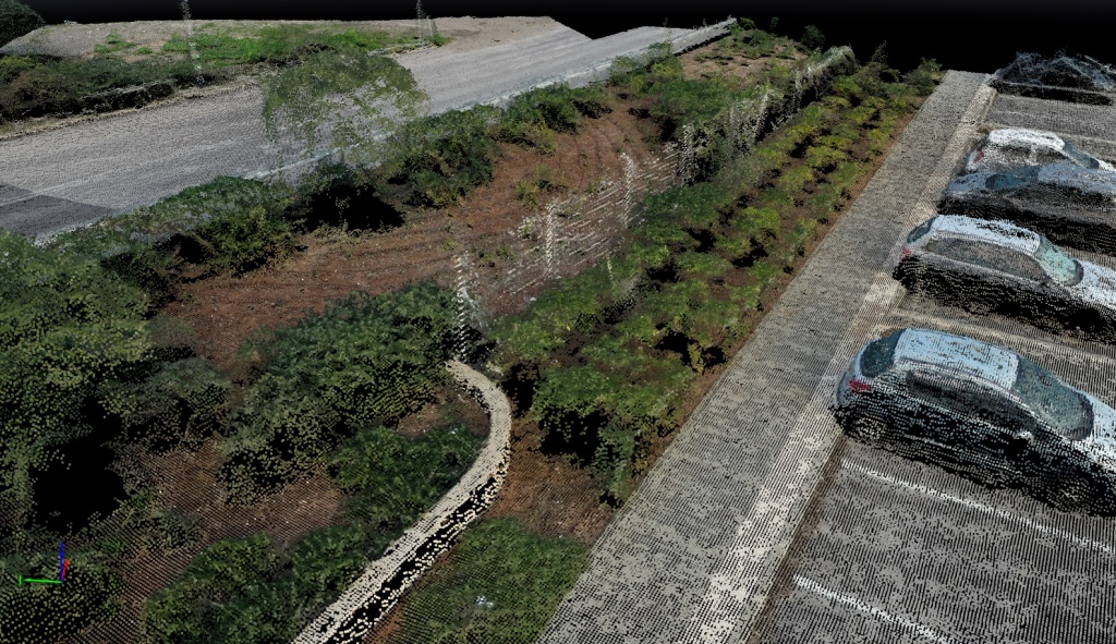 Overview of a dense point cloud. Overview of a dense point cloud.