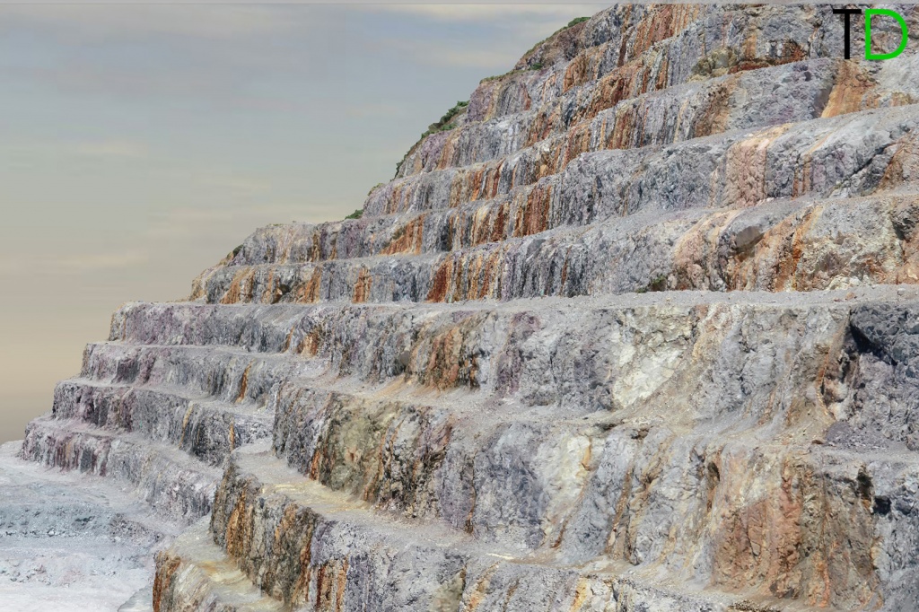 Рис.10. 3D Бортов карьера Рис.10. 3D Бортов карьера