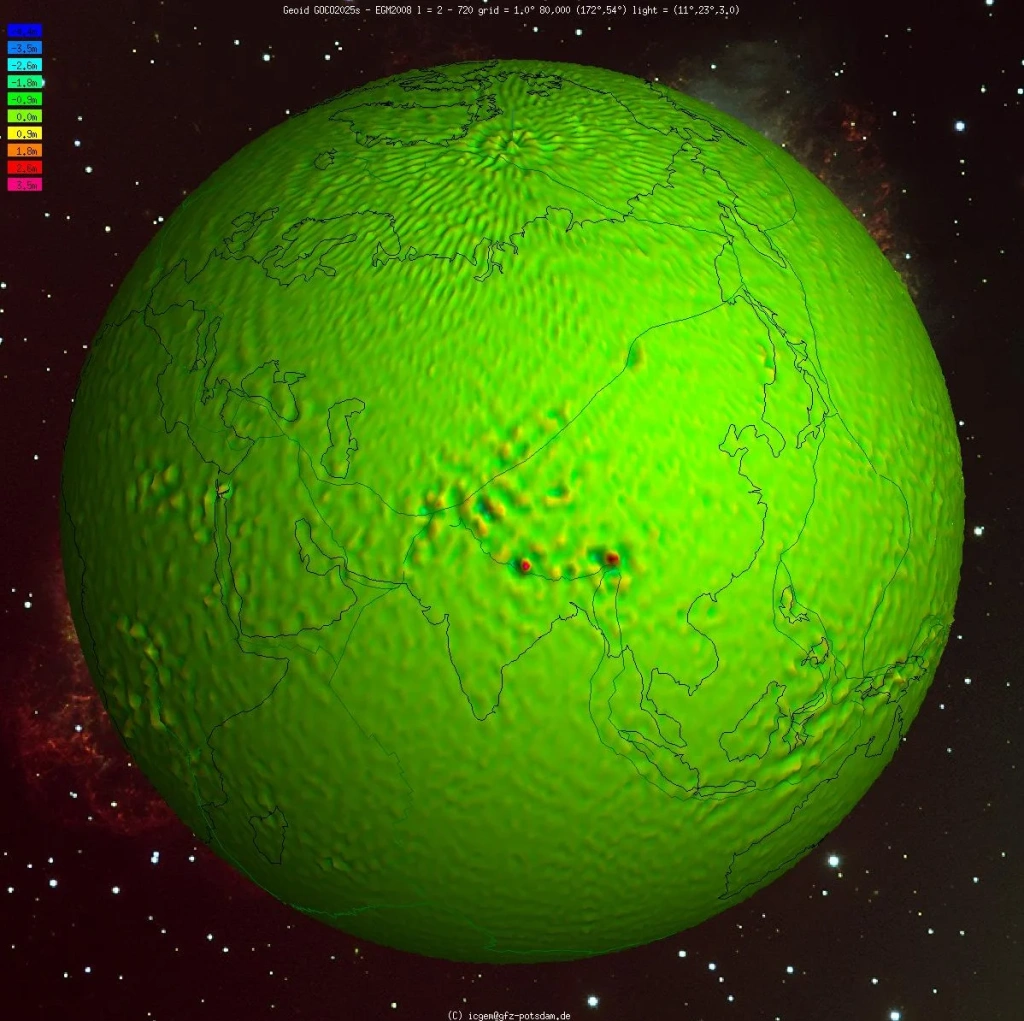 Area of maximum discrepancies (the Himalayas and neighbouring regions)