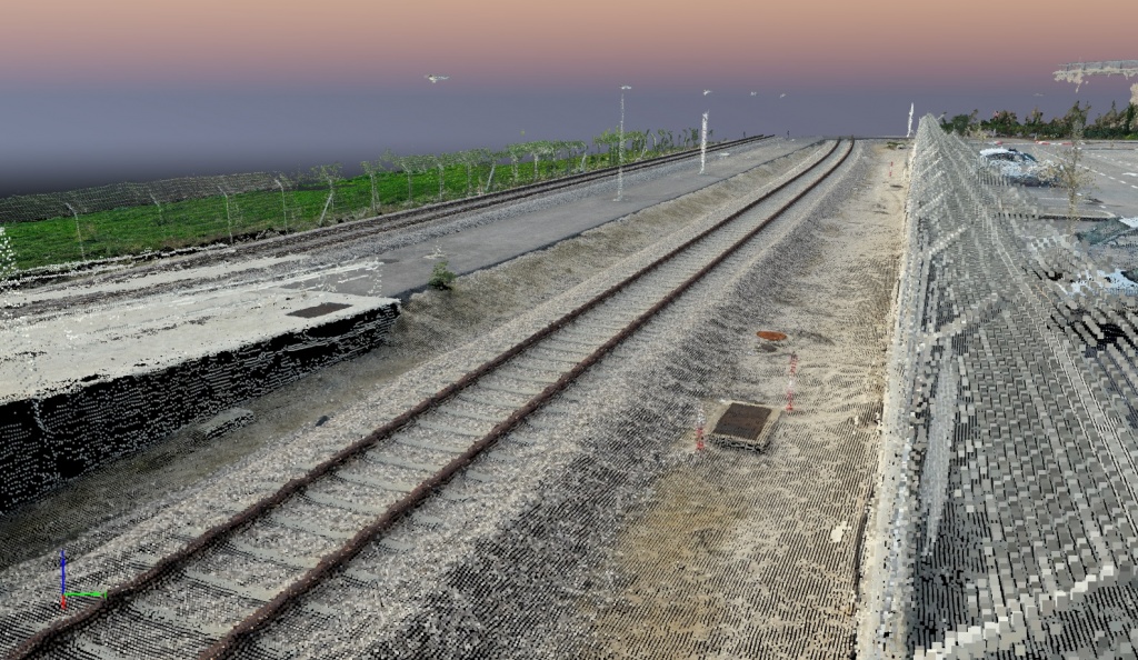 Overview of a dense point cloud. Overview of a dense point cloud.