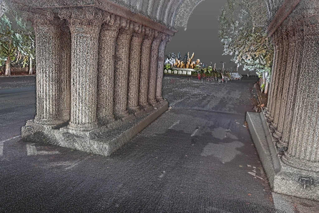 Examples of point clouds from the SLAM1000 scanner