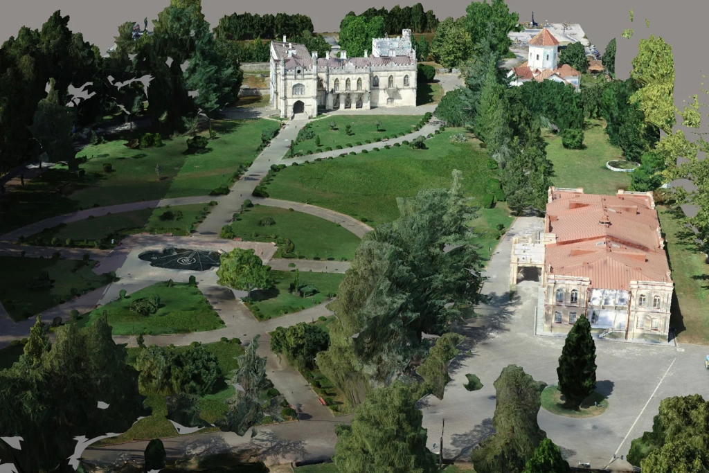 Overview 3D model of the Dadiani Palace based on photogrammetry