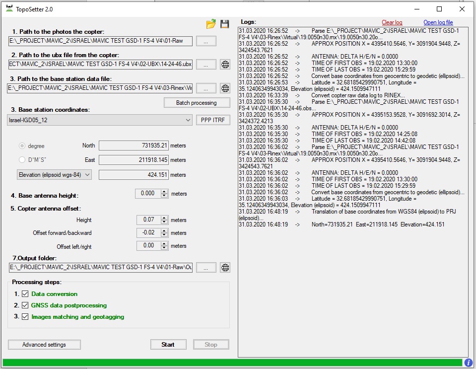TOPOSETTER 2.0 Pro, selecting the output coordinate system. TOPOSETTER 2.0 Pro, selecting the output coordinate system.