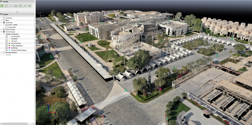 Detailed point cloud, representing buildings and facilities, fencing, flora, road signs. 12.png