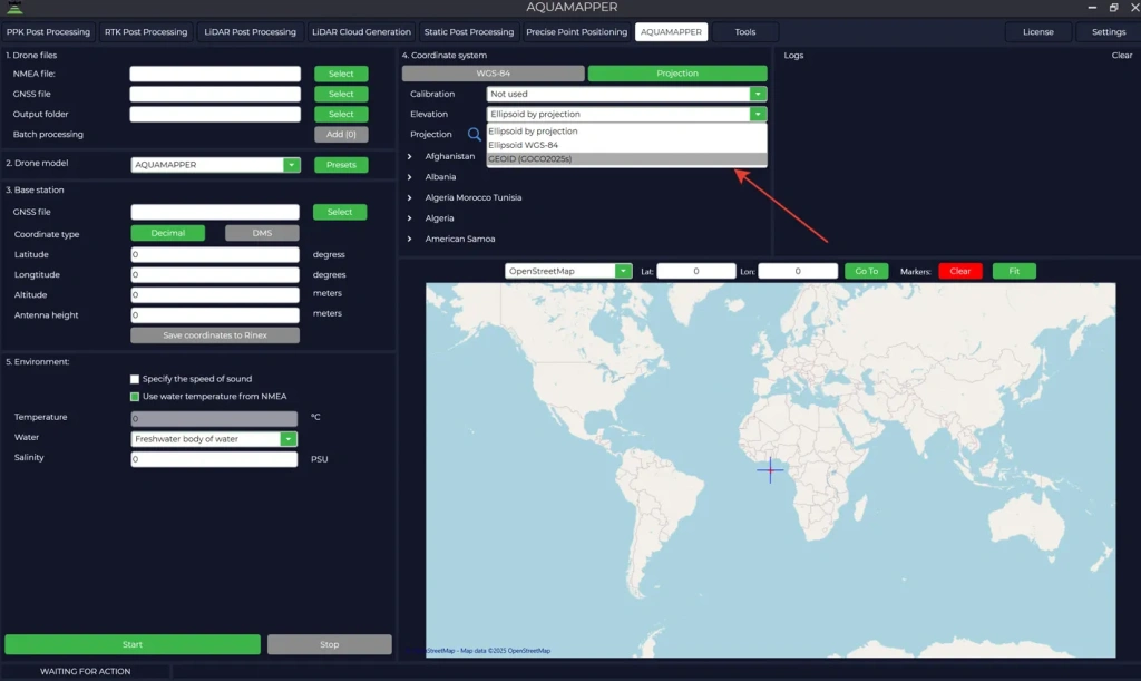 Verification of the added geoid model for use in TPP