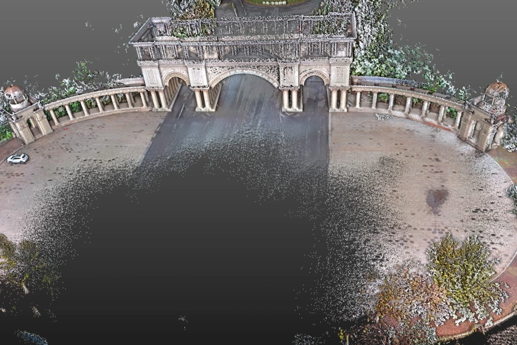 Examples of point clouds from the SLAM1000 scanner