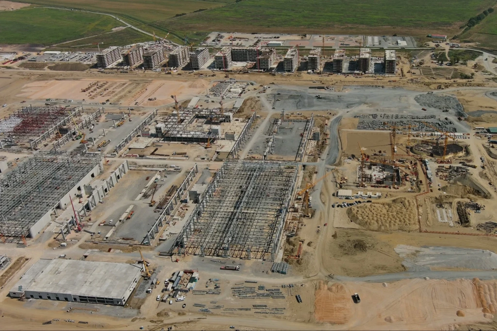 Topographic survey of a construction site