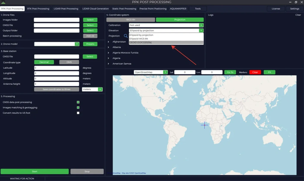 Verification of the added geoid model for use in TPP