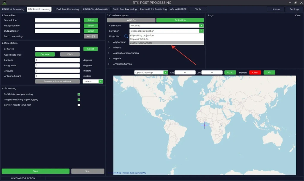 Verification of the added geoid model for use in TPP